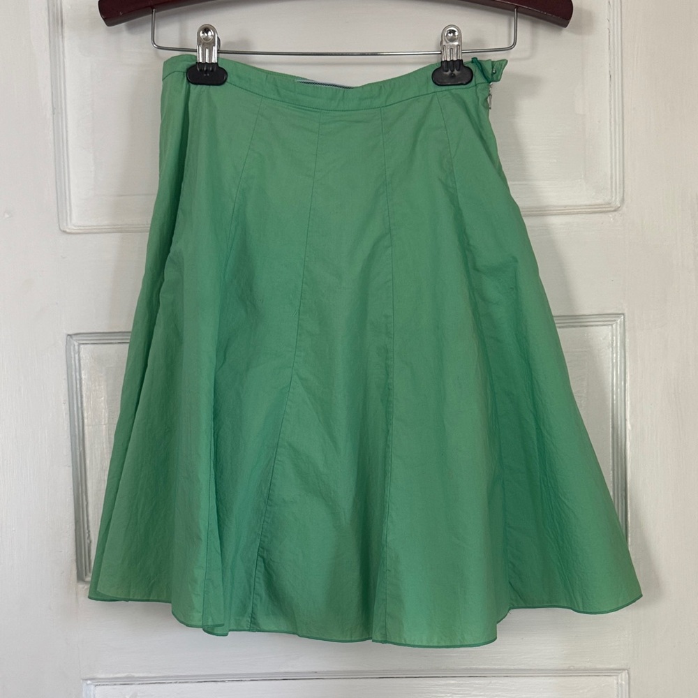 Prada Green Full Circle Skirt